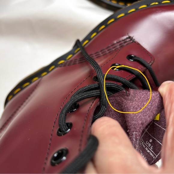 Dr. Martens 1460W Cherry Red Smooth Boots - Picture 7 of 10